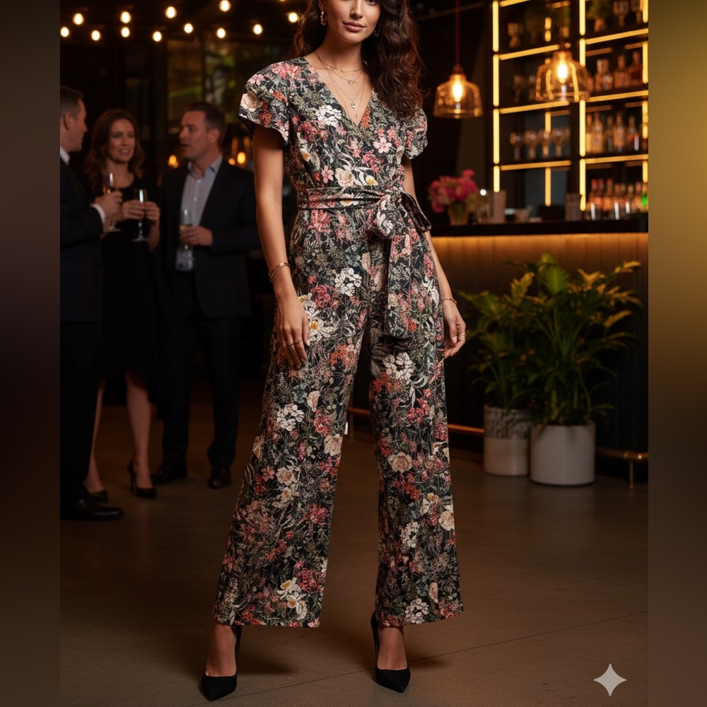 Antonio Melani Floral Wide-Leg Jumpsuit